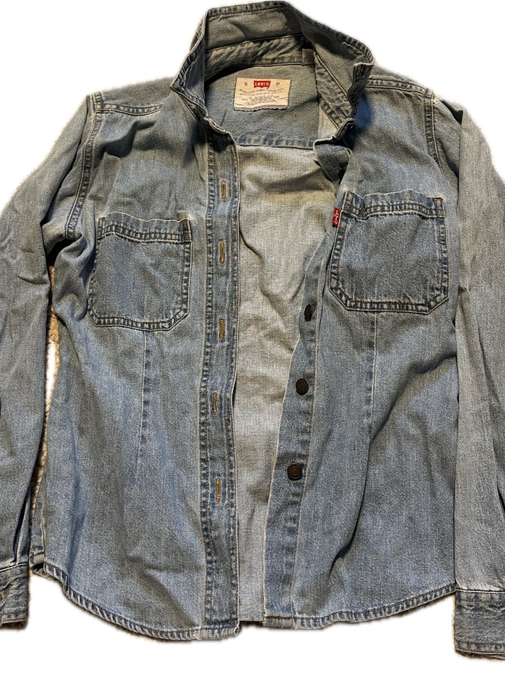 Vintage 80’s/90’s Levi’s Denim Shirt Jacket – Made in Hong Kong (Women’s Small)